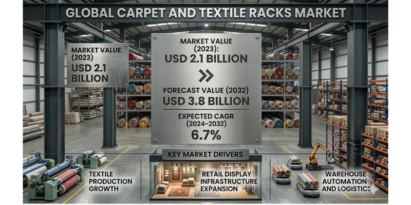Carpet and Textile Racks Market to Reach USD 3.8 Billion by 2032 with 6.7%  CAGR: Industry Data, Regional Share, and Production Trends 